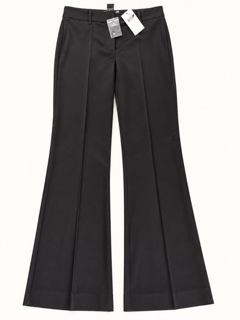 BCBGMAXAZRIA Black Satin Bootcut Flared Pants NWT Size 4
